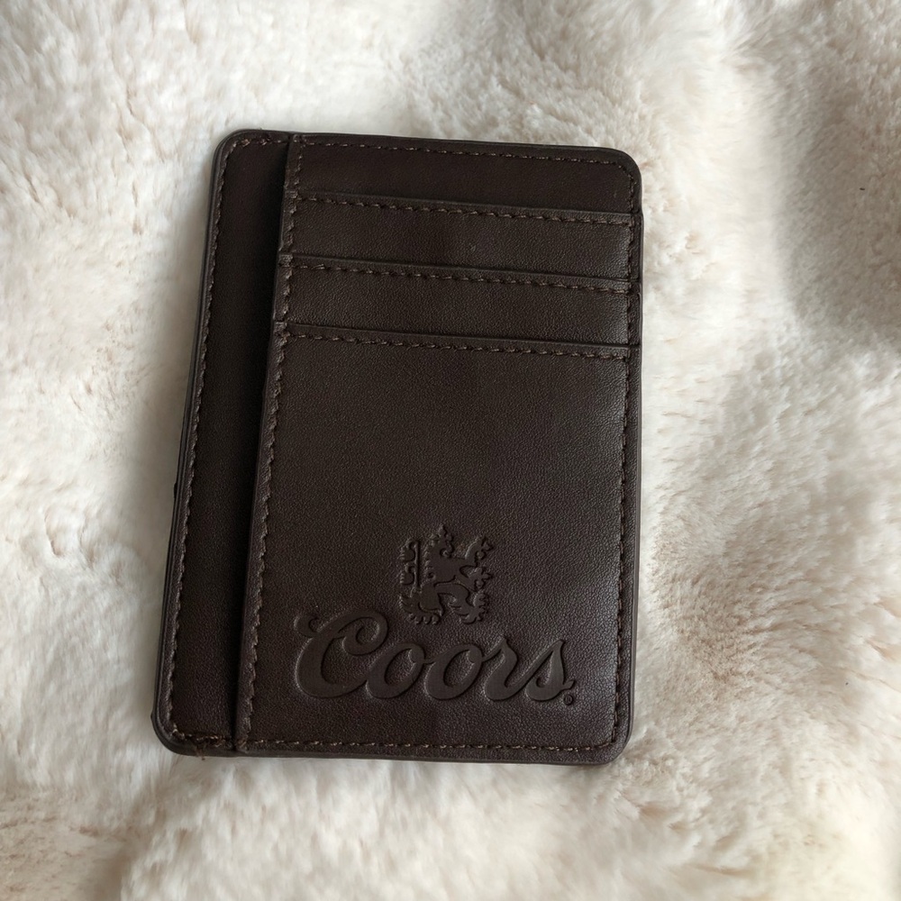 Coors Leather Card Holder